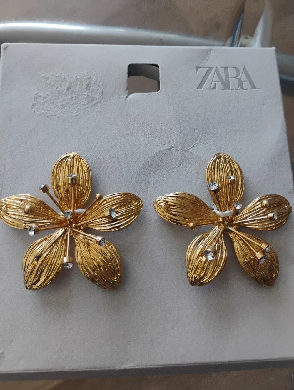 Zara Flower Jeweled Earrings